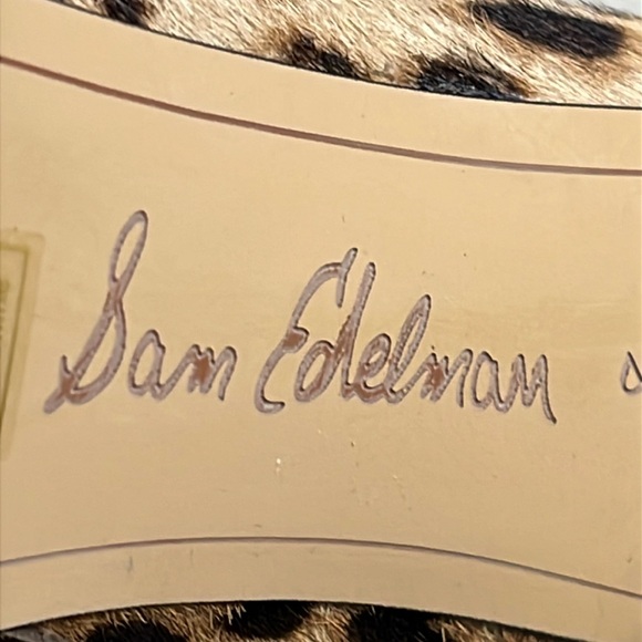 NWOB Sam Edelman Leopard Print Stiletto Mules Size 8. Mob Wife Boss Babe Energy - Picture 12 of 14
